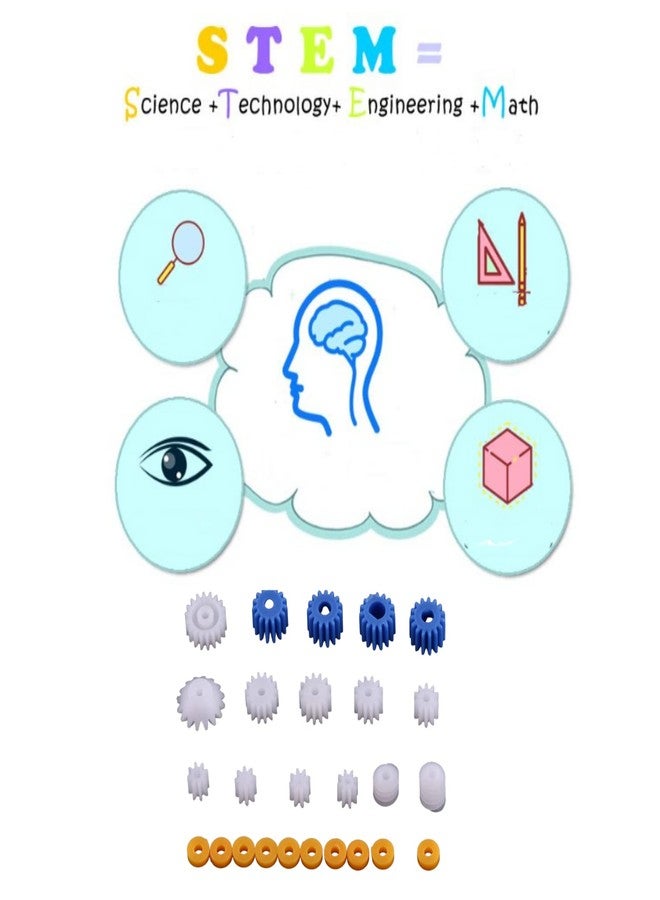 Zerone 26-Piece Plastic Gear Kit, Assorted Sprocket Shaft Set with 2mm-4mm Spindles for DIY Projects - Image 3